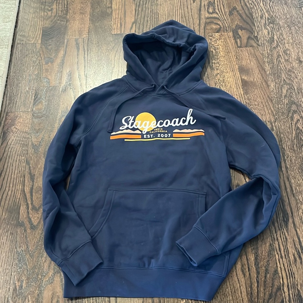 Stagecoach Navy Blue Women’s Hoodie Pull Over Sweatshirt Like New Size Small